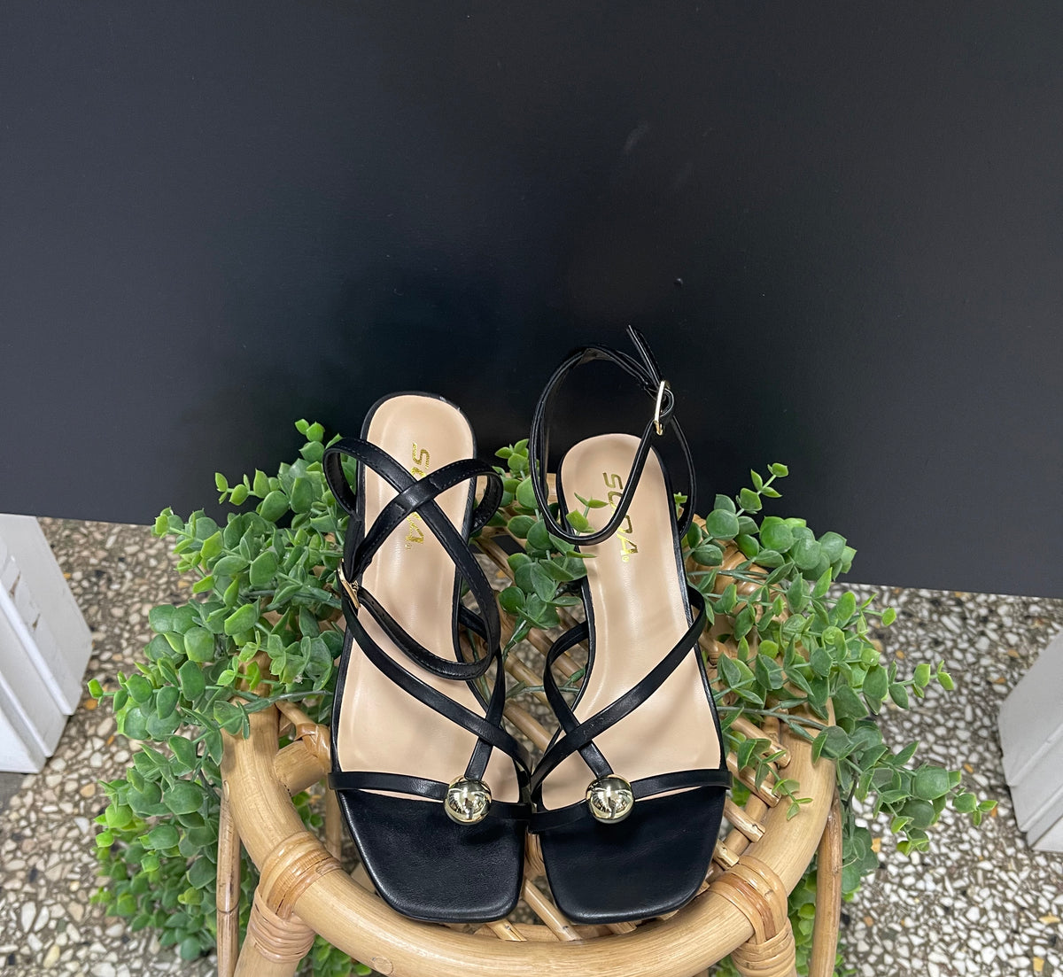 Soda Tuari Sandal Heel-Black-Shoes-soda-The Silo Boutique, Women's Fashion Boutique Located in Warren and Grand Forks North Dakota