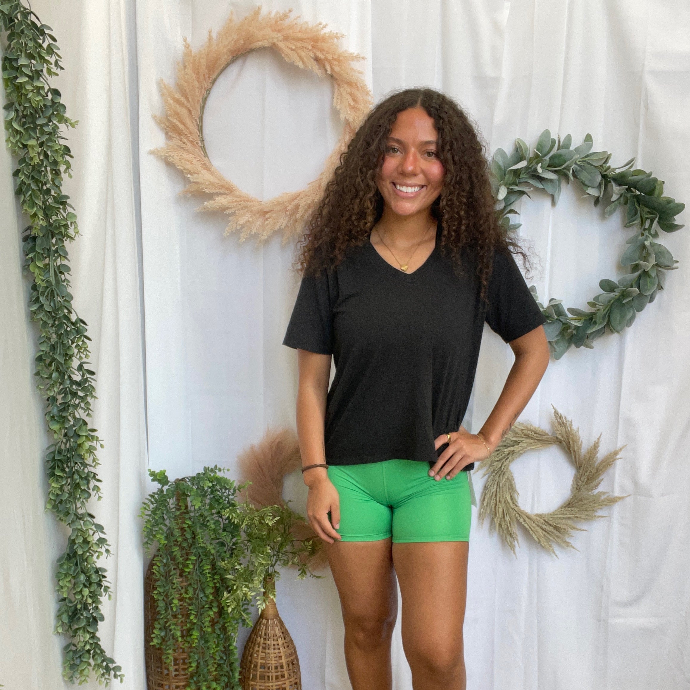 Mono B Pima V Neck Top-Black-Short Sleeve Tops-mono b-The Silo Boutique, Women's Fashion Boutique Located in Warren and Grand Forks North Dakota