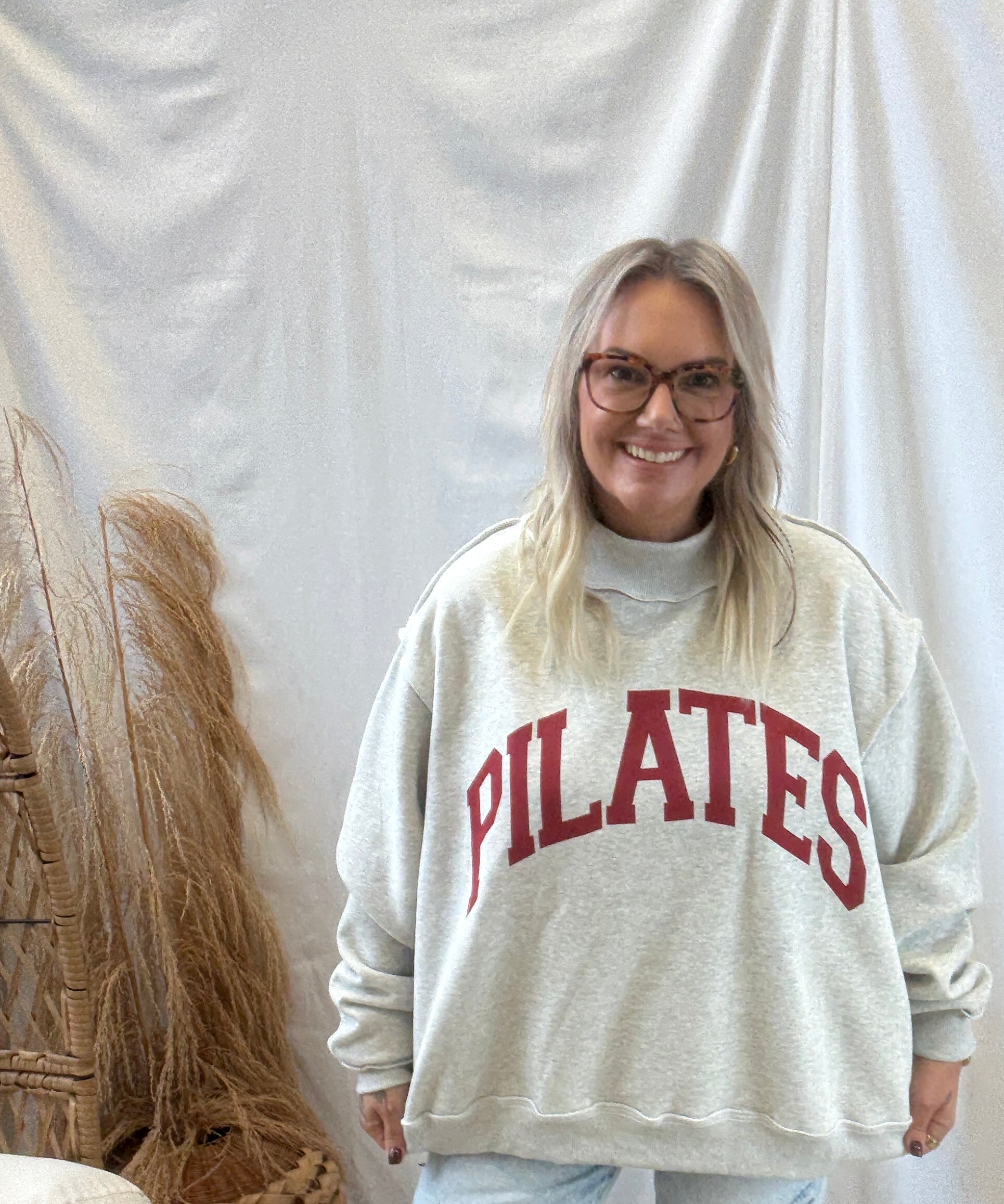 Pilates & Yoga Sweatshirt-Sweatshirts-bucketlist-The Silo Boutique, Women's Fashion Boutique Located in Warren and Grand Forks North Dakota