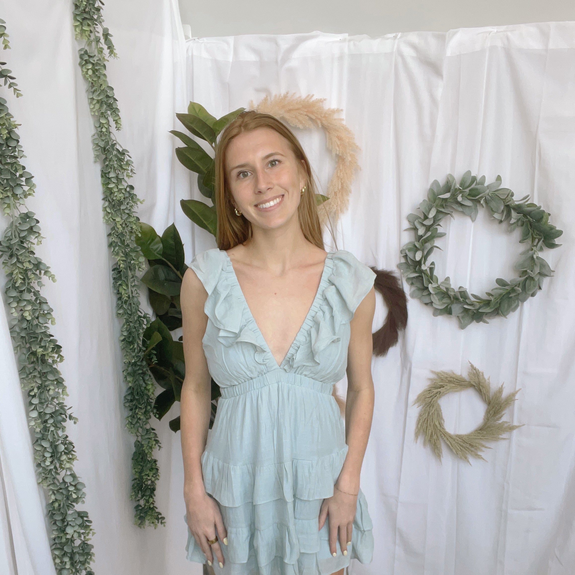 Baby Blue Ruffle Dress-Dresses-hyfve-The Silo Boutique, Women's Fashion Boutique Located in Warren and Grand Forks North Dakota