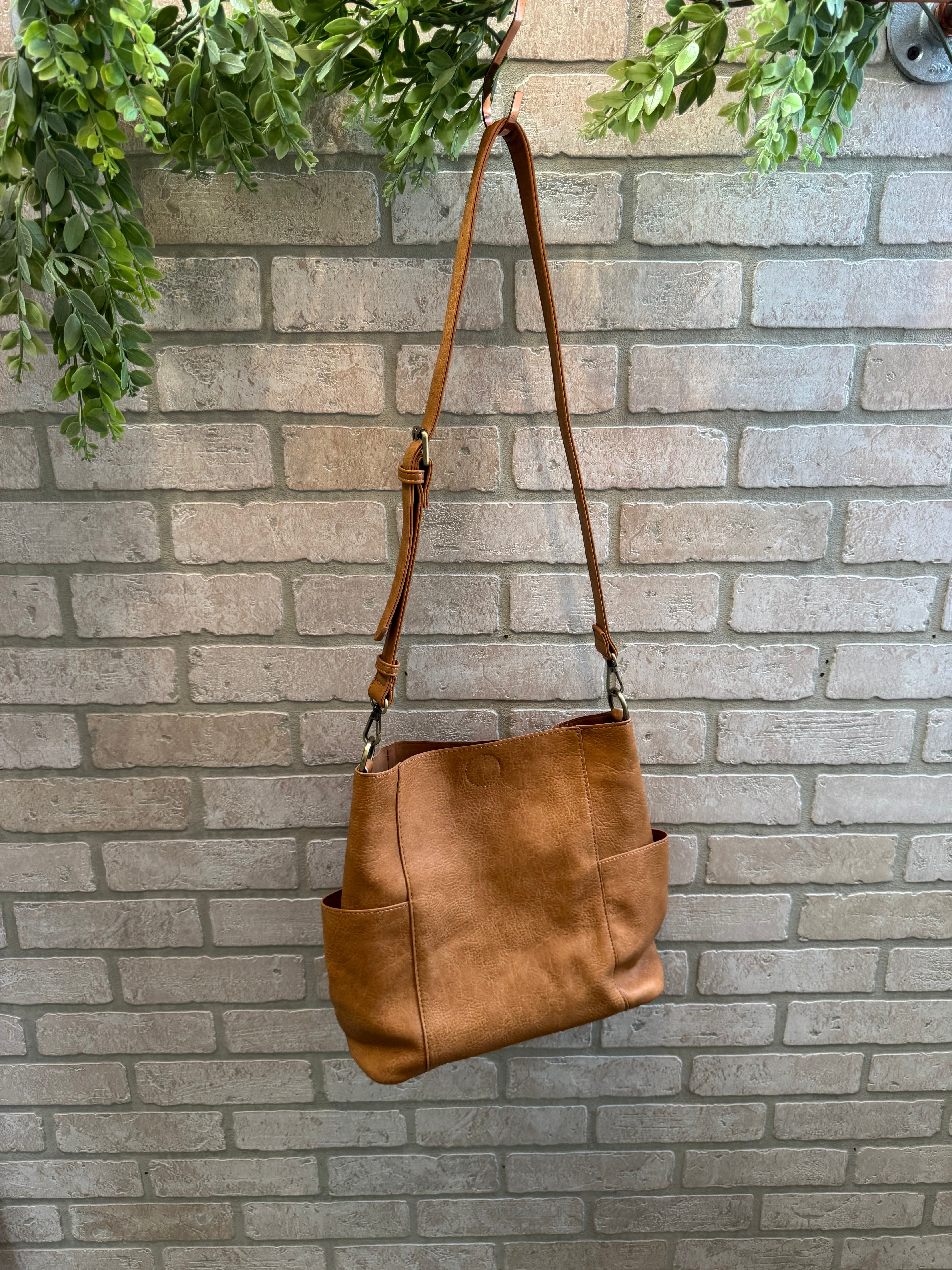Joy Susan Kayleigh Bucket Bag-Tan-Purses-joy susan-The Silo Boutique, Women's Fashion Boutique Located in Warren and Grand Forks North Dakota