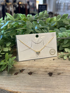 Gold Heart with Stone Necklace-Necklaces-2unic-The Silo Boutique, Women's Fashion Boutique Located in Warren and Grand Forks North Dakota