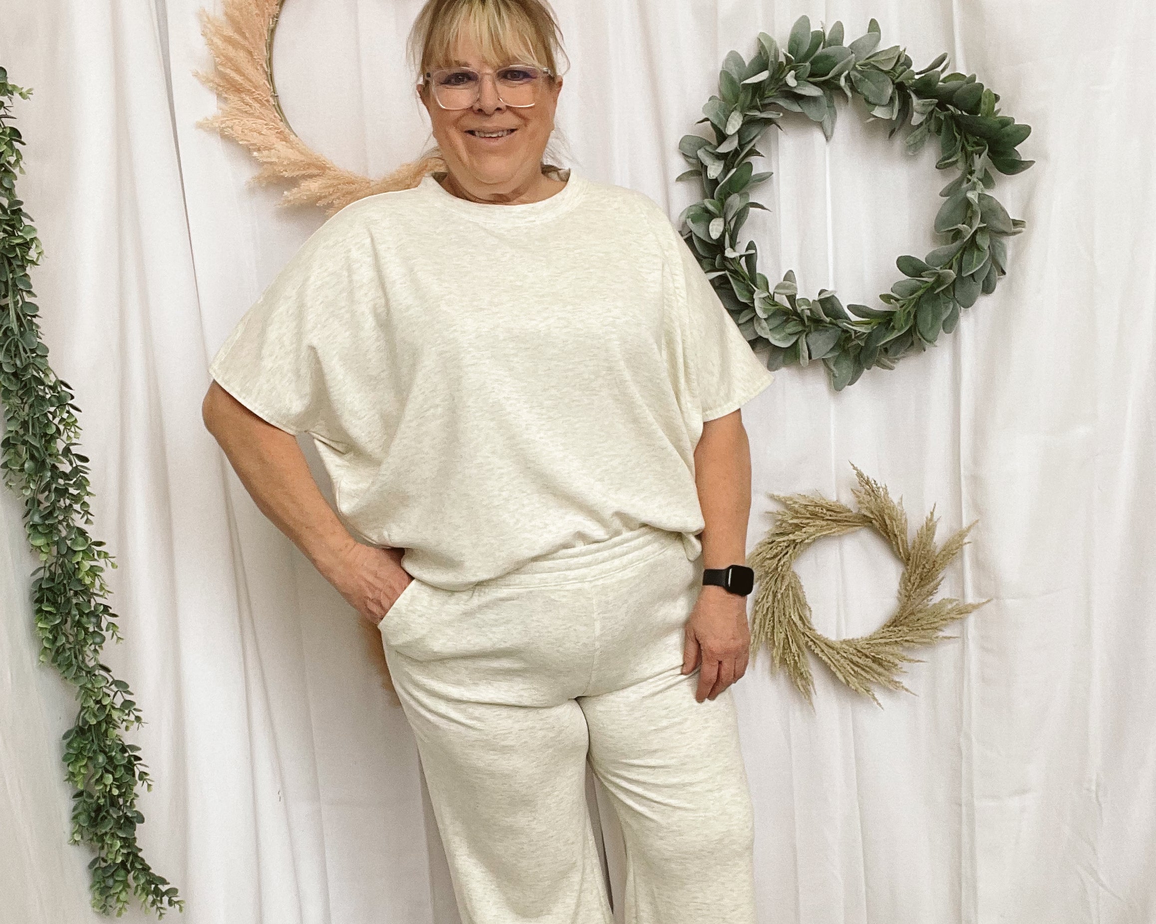 Stella Scuba Set-Heather Oat-Long Sleeve Tops-Zenana-The Silo Boutique, Women's Fashion Boutique Located in Warren and Grand Forks North Dakota