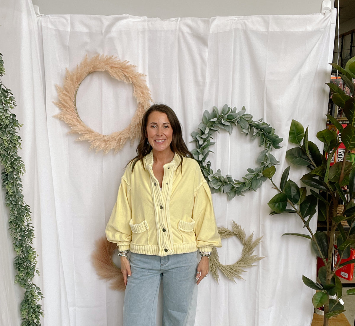 Lov Vintage Cardigan-Lemon-Cardigans-lovlov-The Silo Boutique, Women's Fashion Boutique Located in Warren and Grand Forks North Dakota