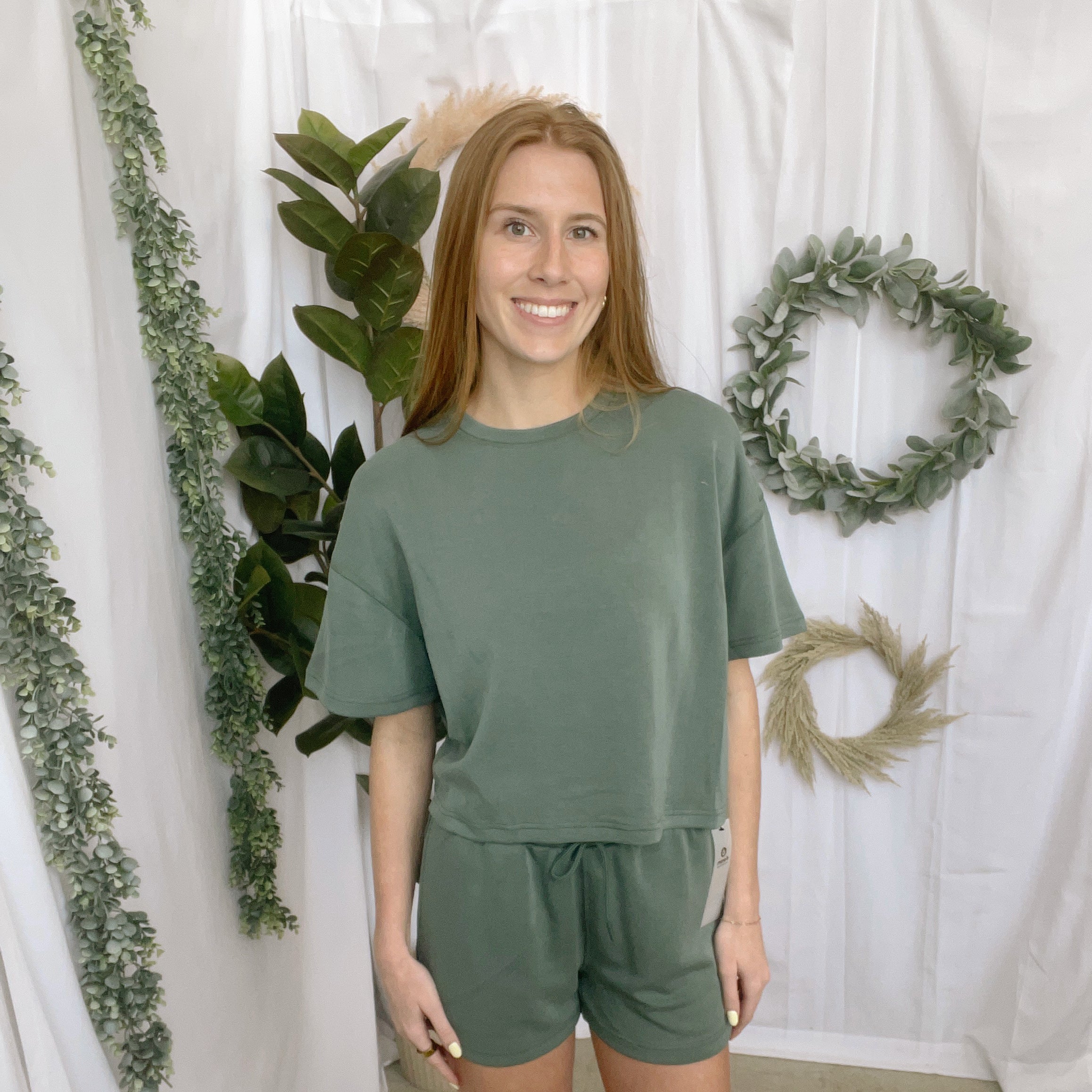 Mono B Laguna Short Set-Eldergreen-Outfit Sets-mono b-The Silo Boutique, Women's Fashion Boutique Located in Warren and Grand Forks North Dakota