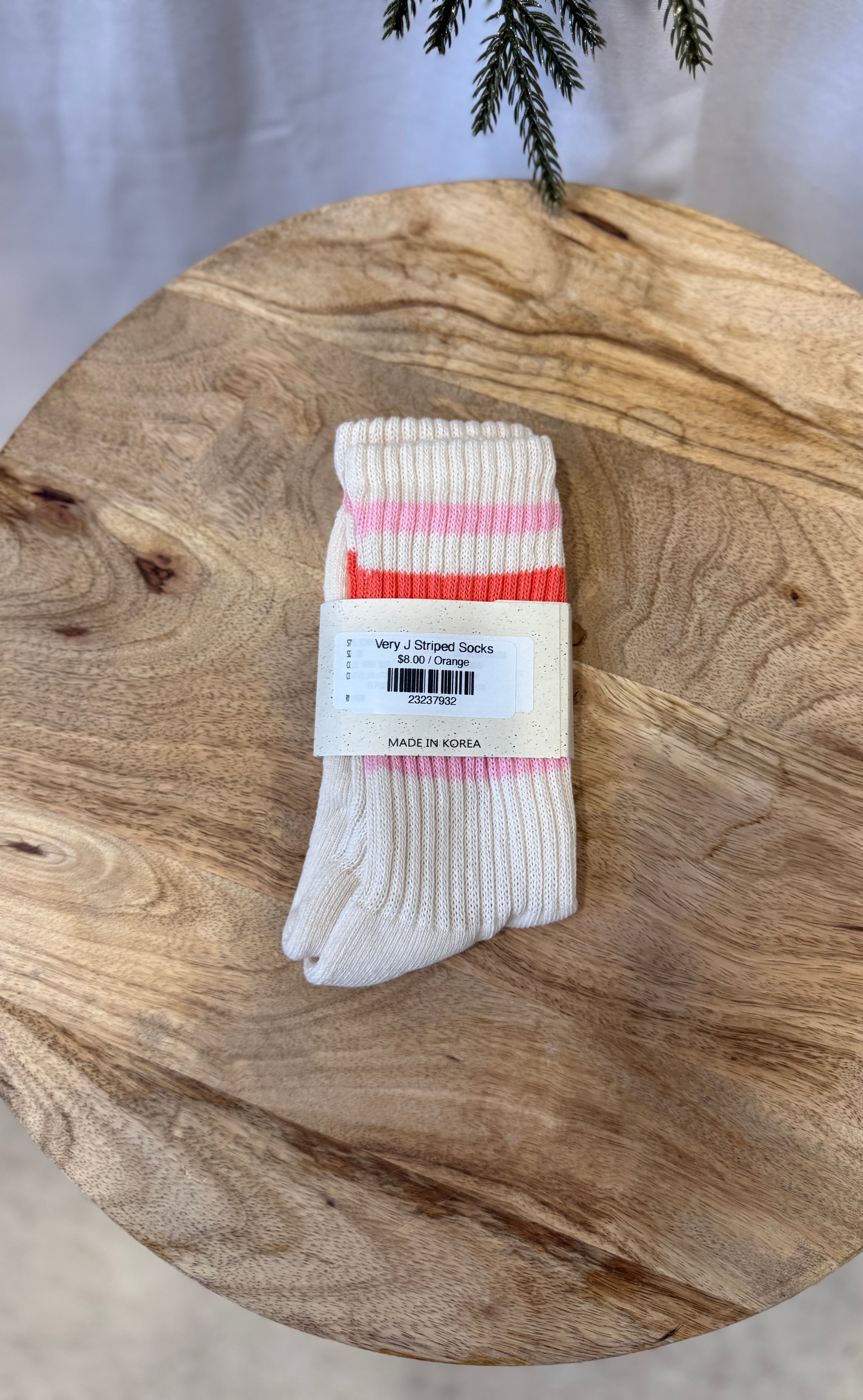 Very J Striped Socks-Socks-very j-The Silo Boutique, Women's Fashion Boutique Located in Warren and Grand Forks North Dakota