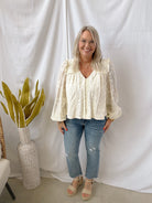 Boho Cream Top-Long Sleeve Tops-listicle-The Silo Boutique, Women's Fashion Boutique Located in Warren and Grand Forks North Dakota