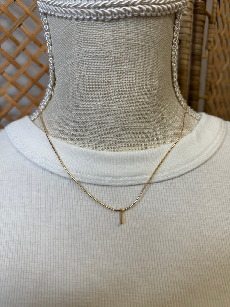 Delicate Initial Necklace-Necklaces-Fame-The Silo Boutique, Women's Fashion Boutique Located in Warren and Grand Forks North Dakota
