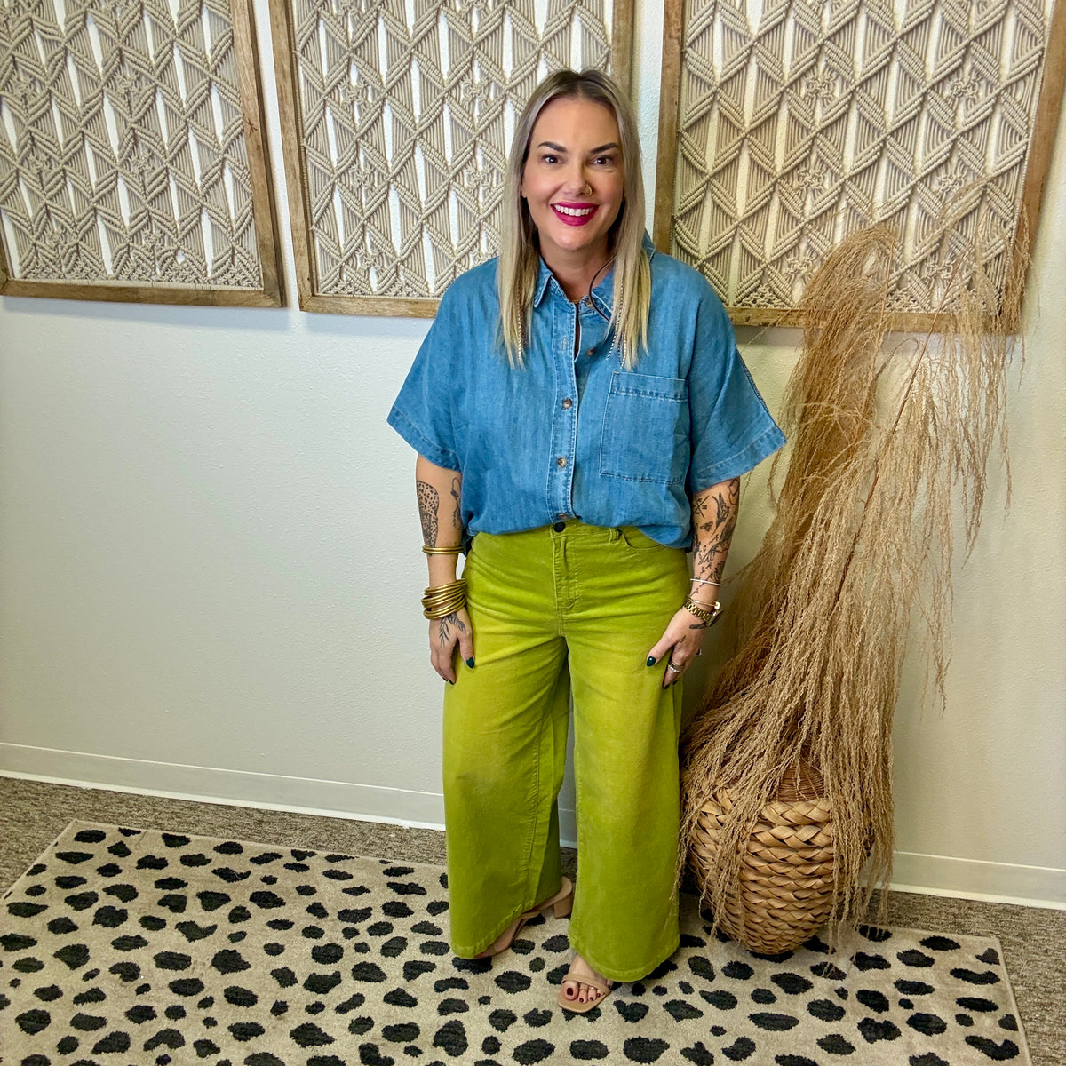 Enzyme Wash Pants-Pistachio-Pants-Easel-The Silo Boutique, Women's Fashion Boutique Located in Warren and Grand Forks North Dakota