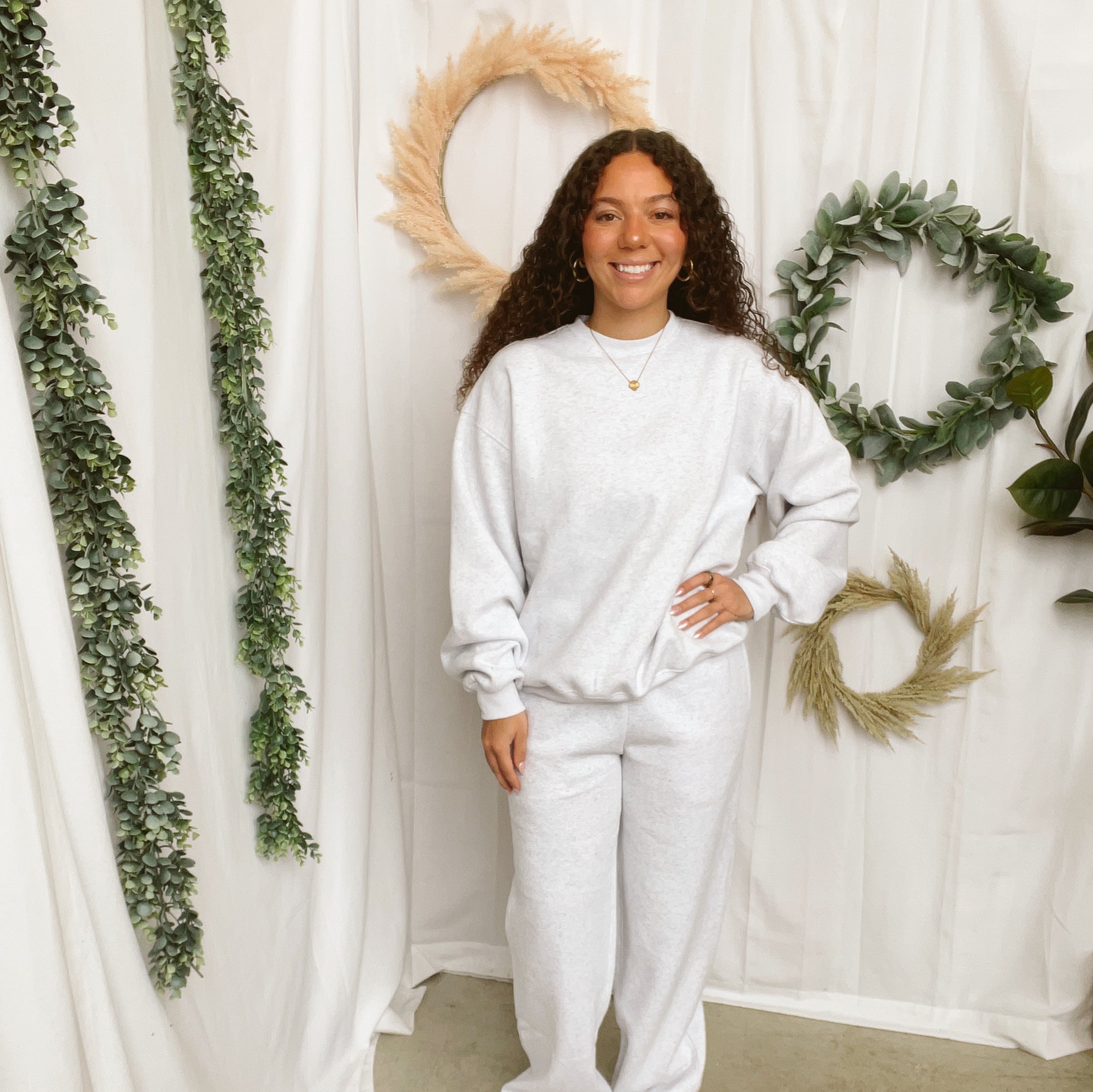 Lani Wide Leg Sweatpants-Ash-sweatpants-tictoc-The Silo Boutique, Women's Fashion Boutique Located in Warren and Grand Forks North Dakota