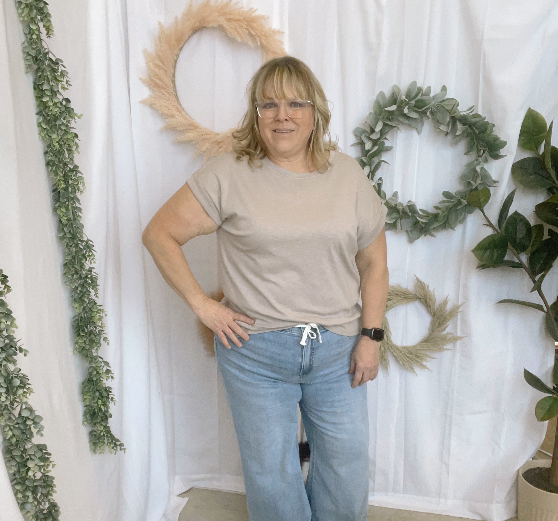 Kelly Slub Rolled Sleeve Tee-Short Sleeve Tops-Zenana-The Silo Boutique, Women's Fashion Boutique Located in Warren and Grand Forks North Dakota