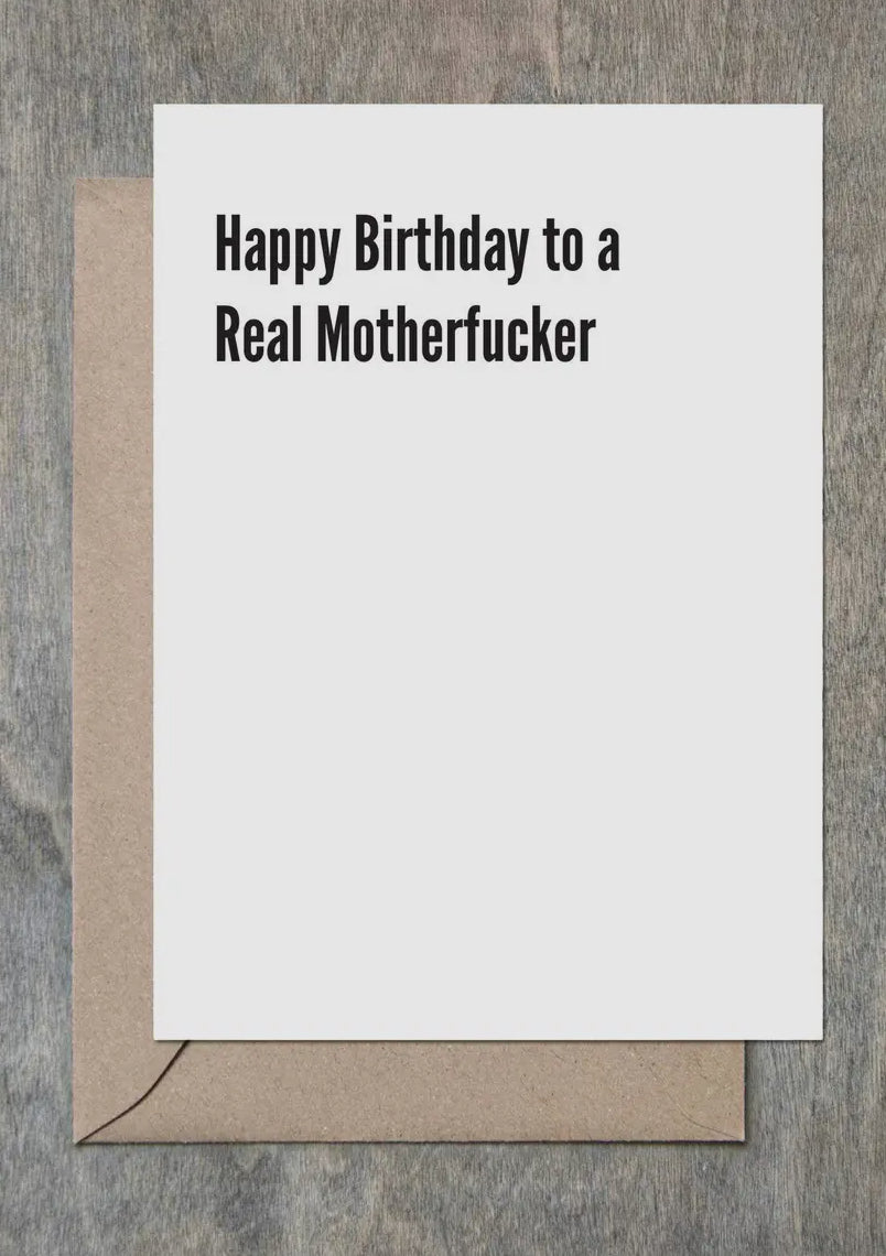 Real Motherfucker Card-Cards-Crimson and Clover Studio-The Silo Boutique, Women's Fashion Boutique Located in Warren and Grand Forks North Dakota