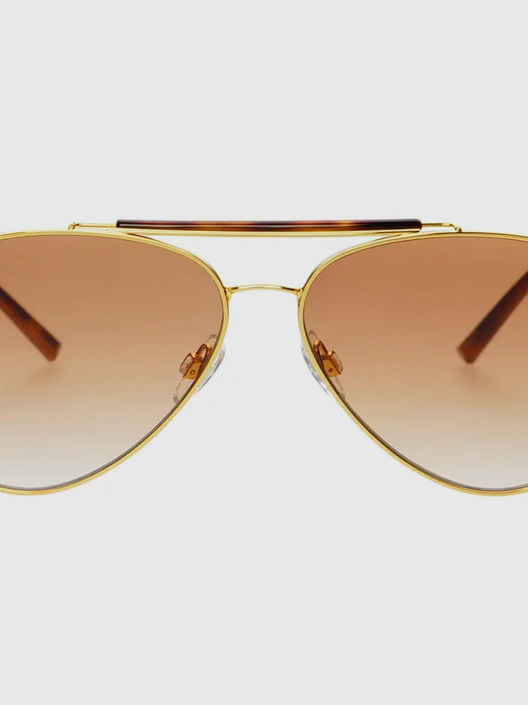 Freyrs Dallas Gold/Brown Sunglasses-Sunglasses-freyers-The Silo Boutique, Women's Fashion Boutique Located in Warren and Grand Forks North Dakota