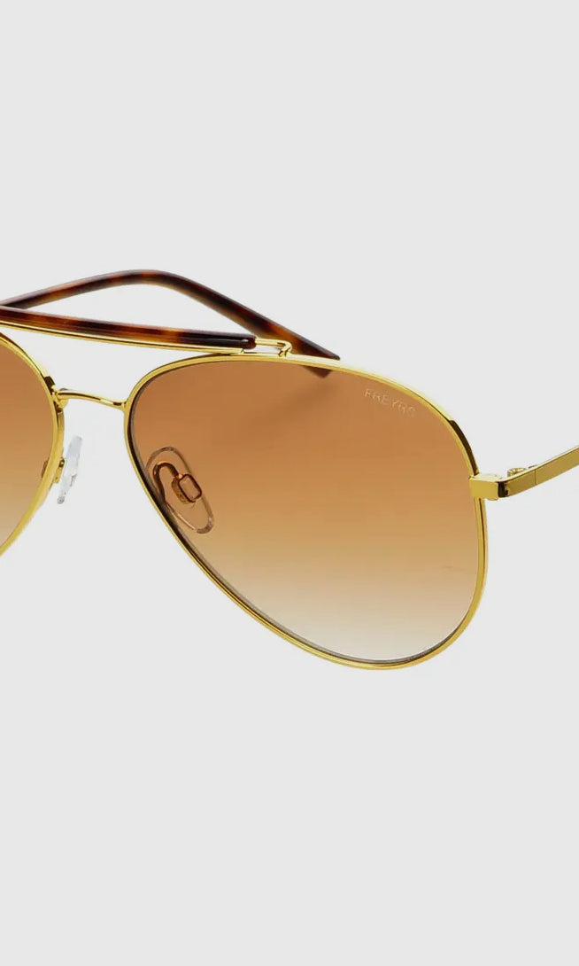 Freyrs Dallas Gold/Brown Sunglasses-Sunglasses-freyers-The Silo Boutique, Women's Fashion Boutique Located in Warren and Grand Forks North Dakota