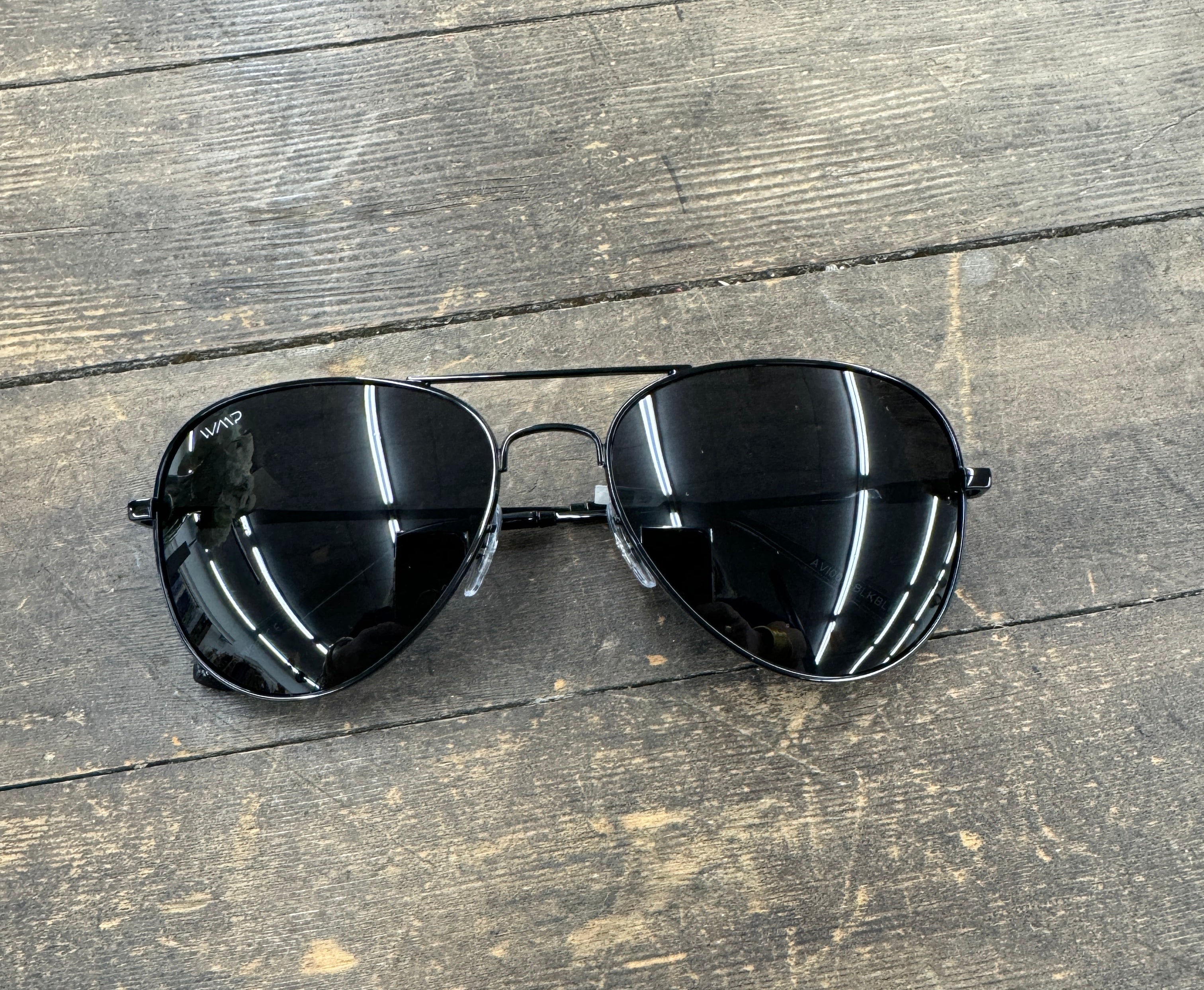 WMP Black Aviator Sunglasses-Sunglasses-wmp-The Silo Boutique, Women's Fashion Boutique Located in Warren and Grand Forks North Dakota