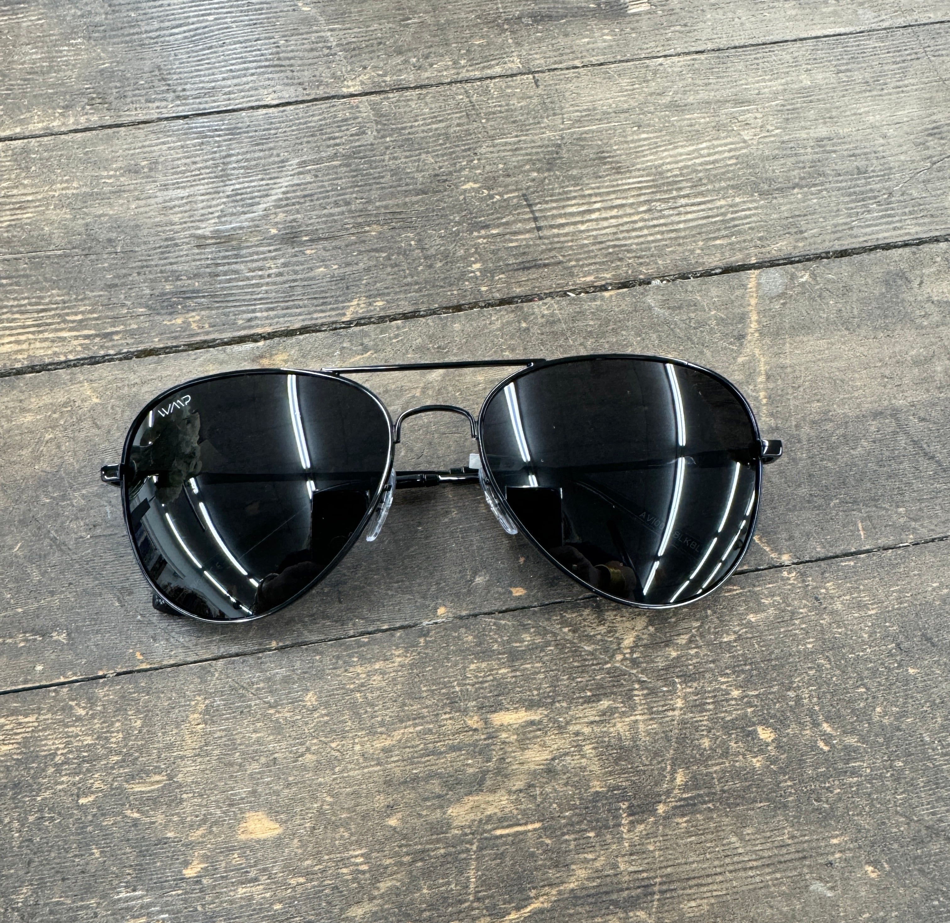 WMP Black Aviator Sunglasses-Sunglasses-wmp-The Silo Boutique, Women's Fashion Boutique Located in Warren and Grand Forks North Dakota