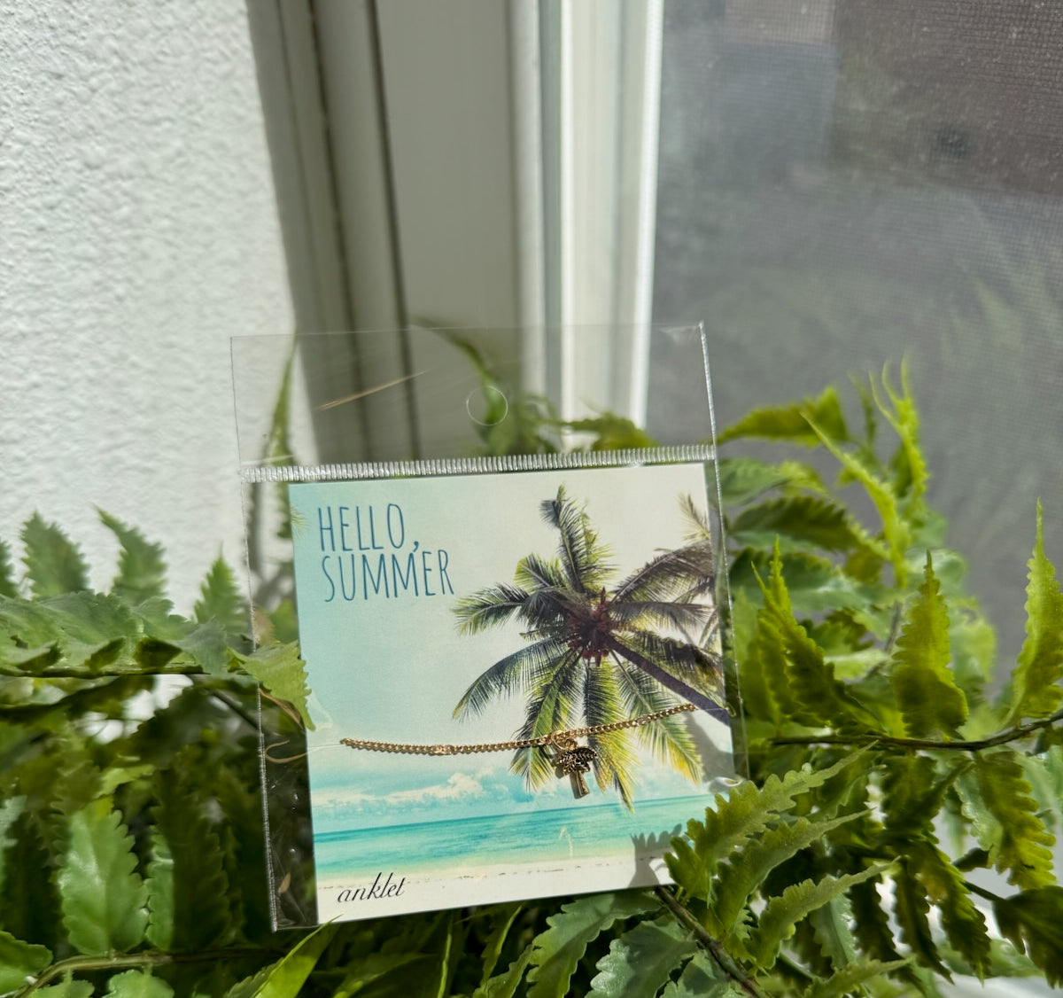 Palm Tree Ankle Bracelet-Ankle Bracelets-Fame-The Silo Boutique, Women's Fashion Boutique Located in Warren and Grand Forks North Dakota