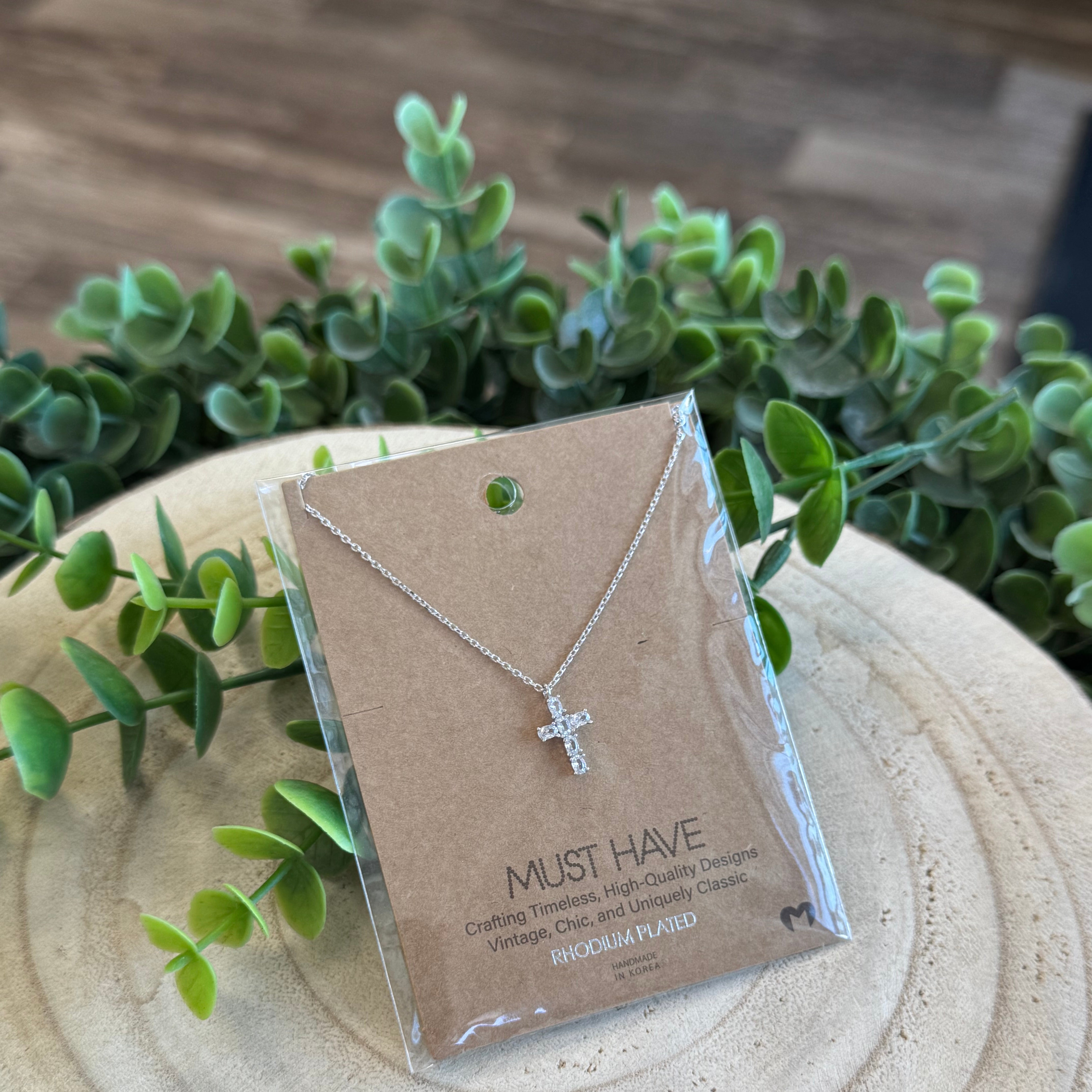 Must Have Mini Rhinestone Necklace-Necklaces-Fame-The Silo Boutique, Women's Fashion Boutique Located in Warren and Grand Forks North Dakota
