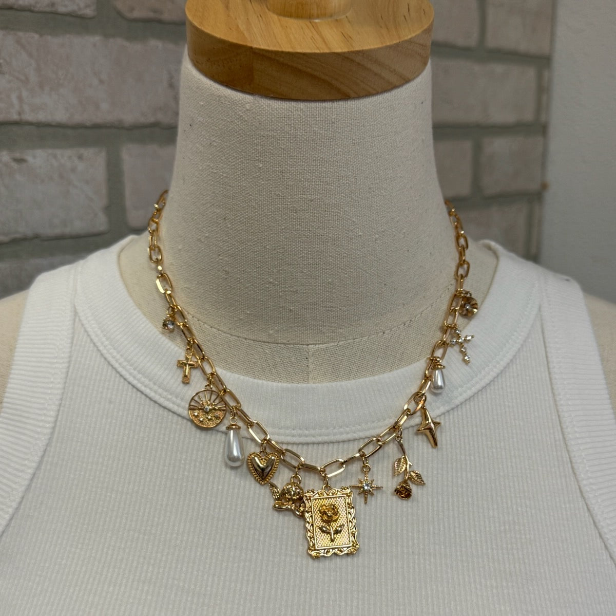 The 13 Charm Necklace-Necklaces-Fame-The Silo Boutique, Women's Fashion Boutique Located in Warren and Grand Forks North Dakota