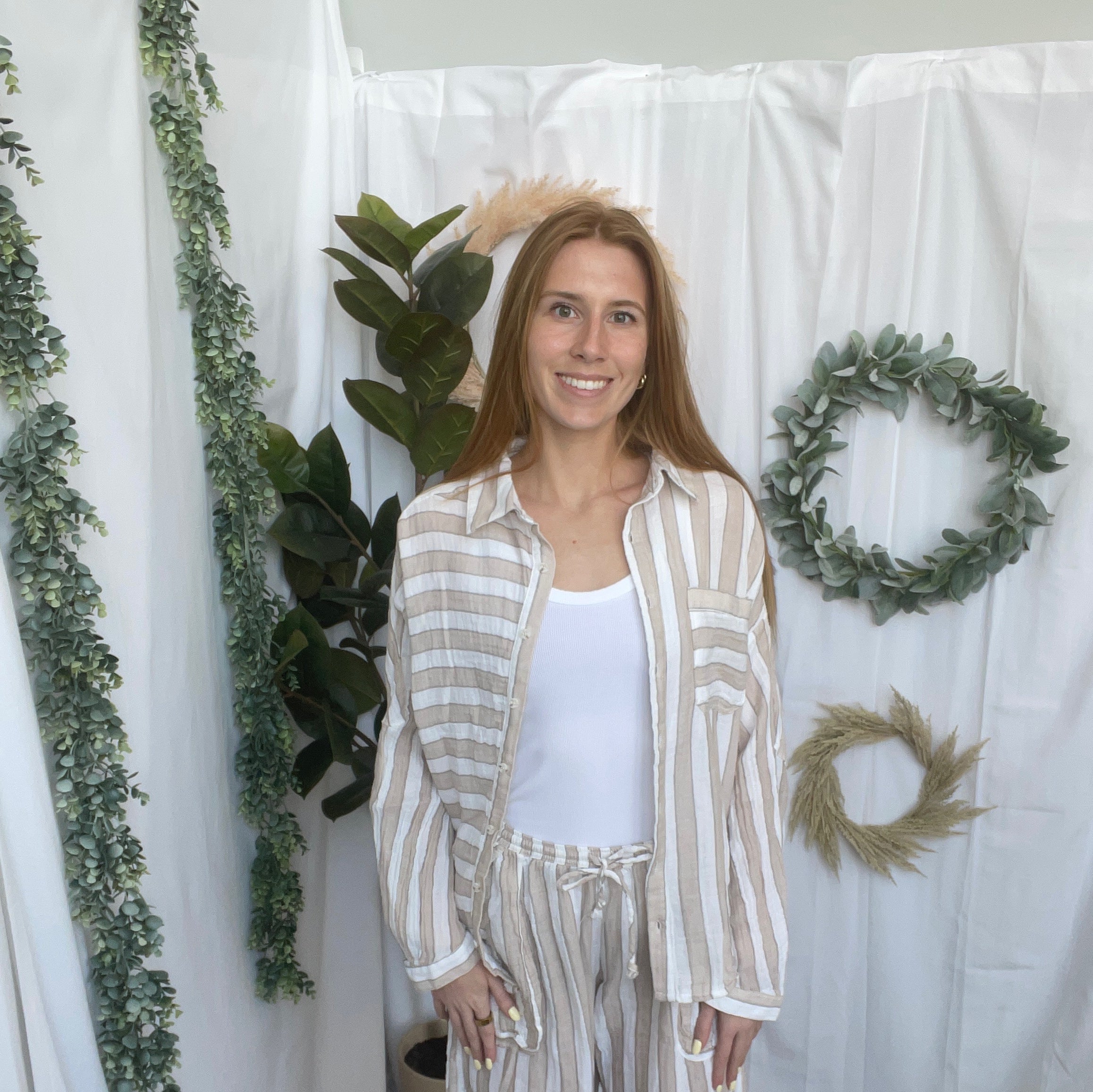 Soft Double Gauze Button Down Top-Long Sleeve Tops-cotierra-The Silo Boutique, Women's Fashion Boutique Located in Warren and Grand Forks North Dakota