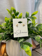 Mini Triple Earrings-Earrings-Fame-The Silo Boutique, Women's Fashion Boutique Located in Warren and Grand Forks North Dakota