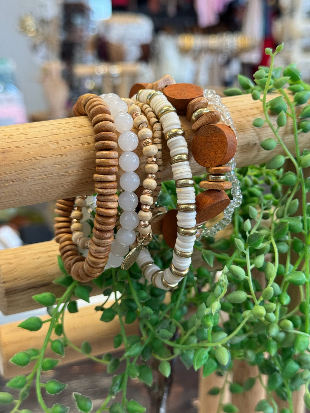 Brown Mix Coin Bracelets-Bracelets-Fame-The Silo Boutique, Women's Fashion Boutique Located in Warren and Grand Forks North Dakota