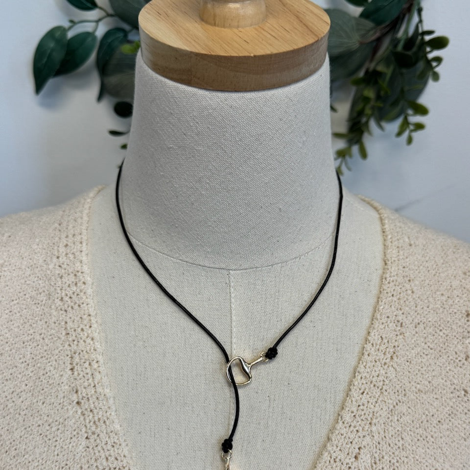 Leather Cord Necklace-Necklaces-Fame-The Silo Boutique, Women's Fashion Boutique Located in Warren and Grand Forks North Dakota