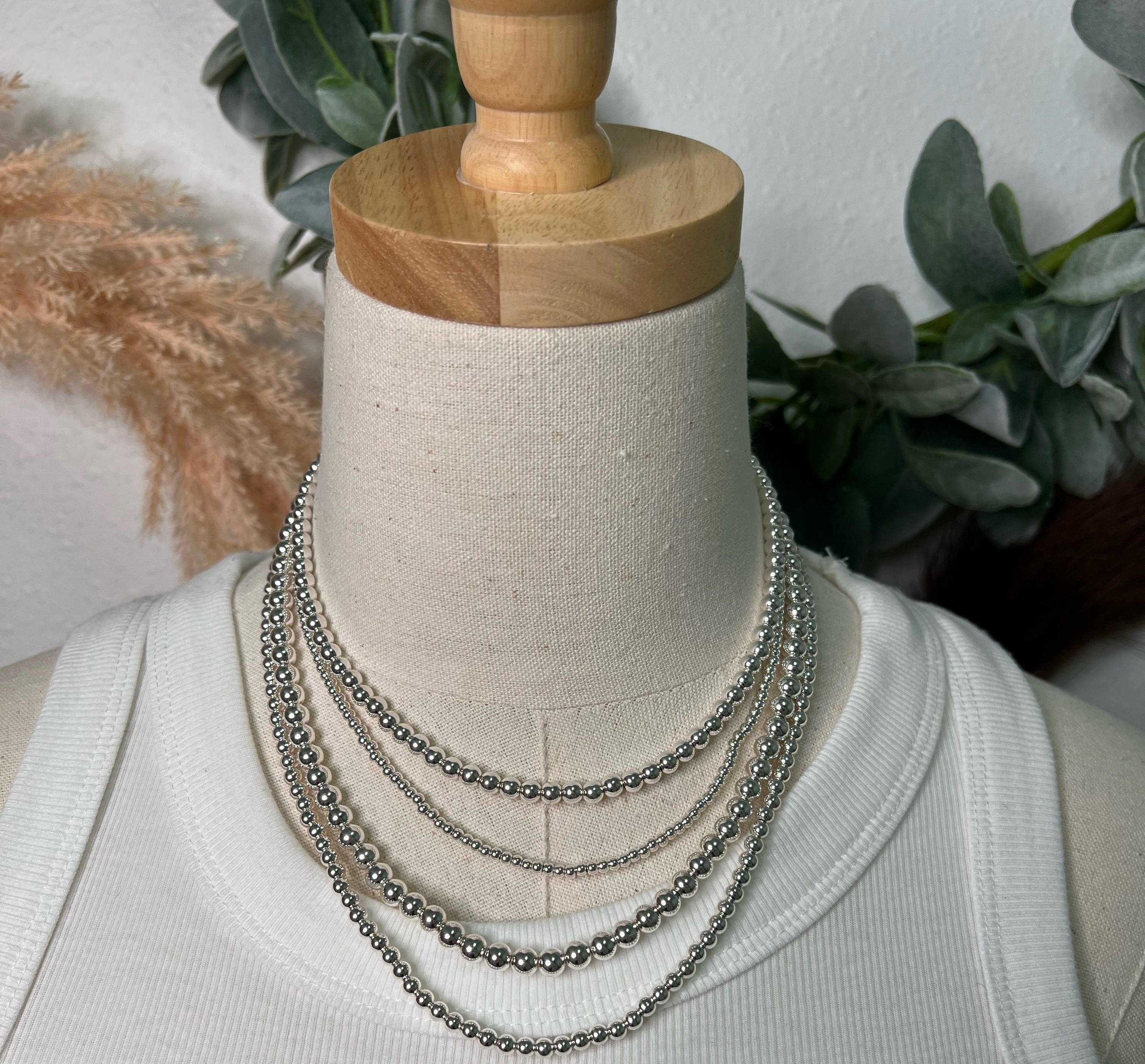 Fame Multi Strand Bead Necklace-Necklaces-Fame-The Silo Boutique, Women's Fashion Boutique Located in Warren and Grand Forks North Dakota