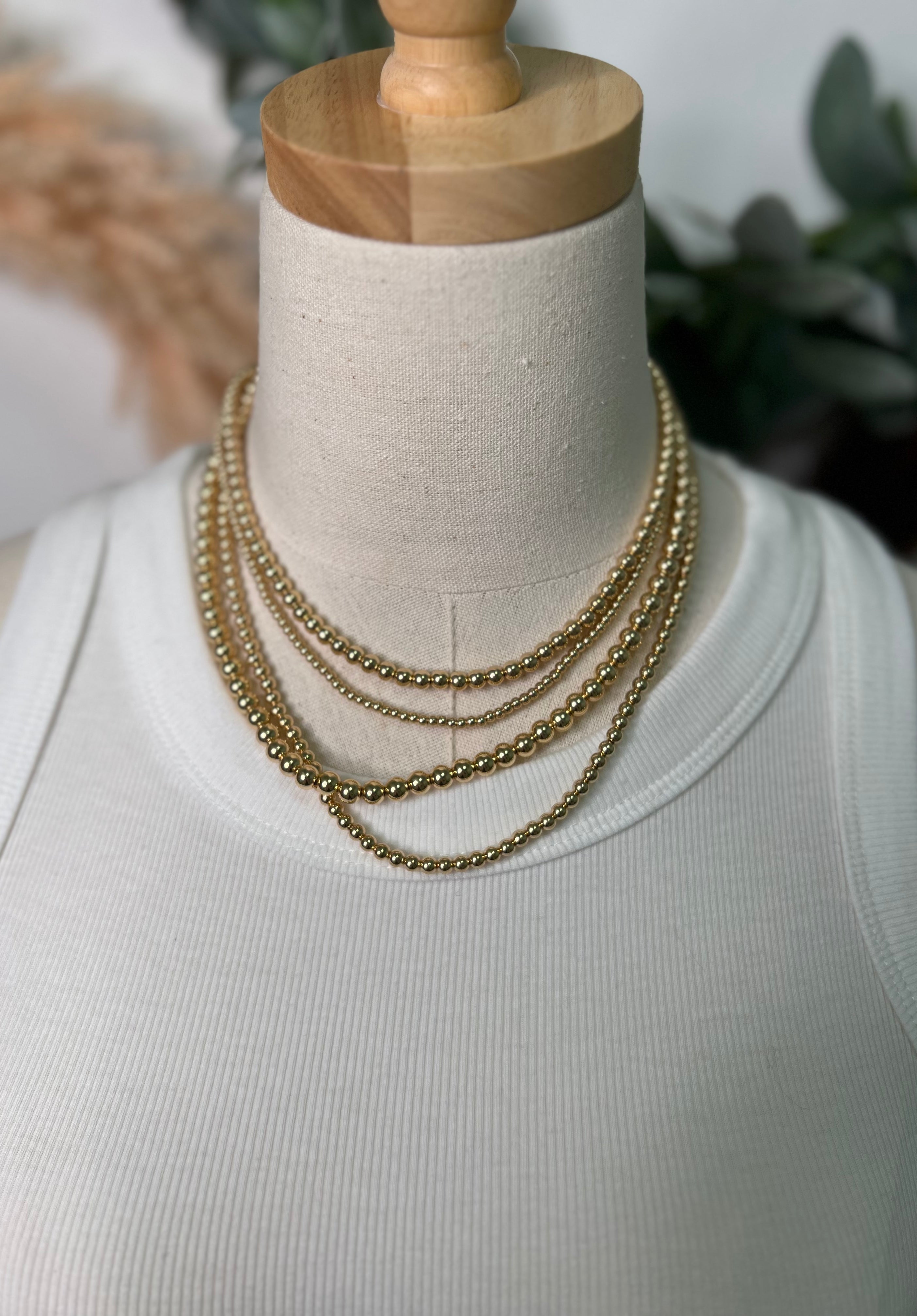 Fame Multi Strand Bead Necklace-Necklaces-Fame-The Silo Boutique, Women's Fashion Boutique Located in Warren and Grand Forks North Dakota
