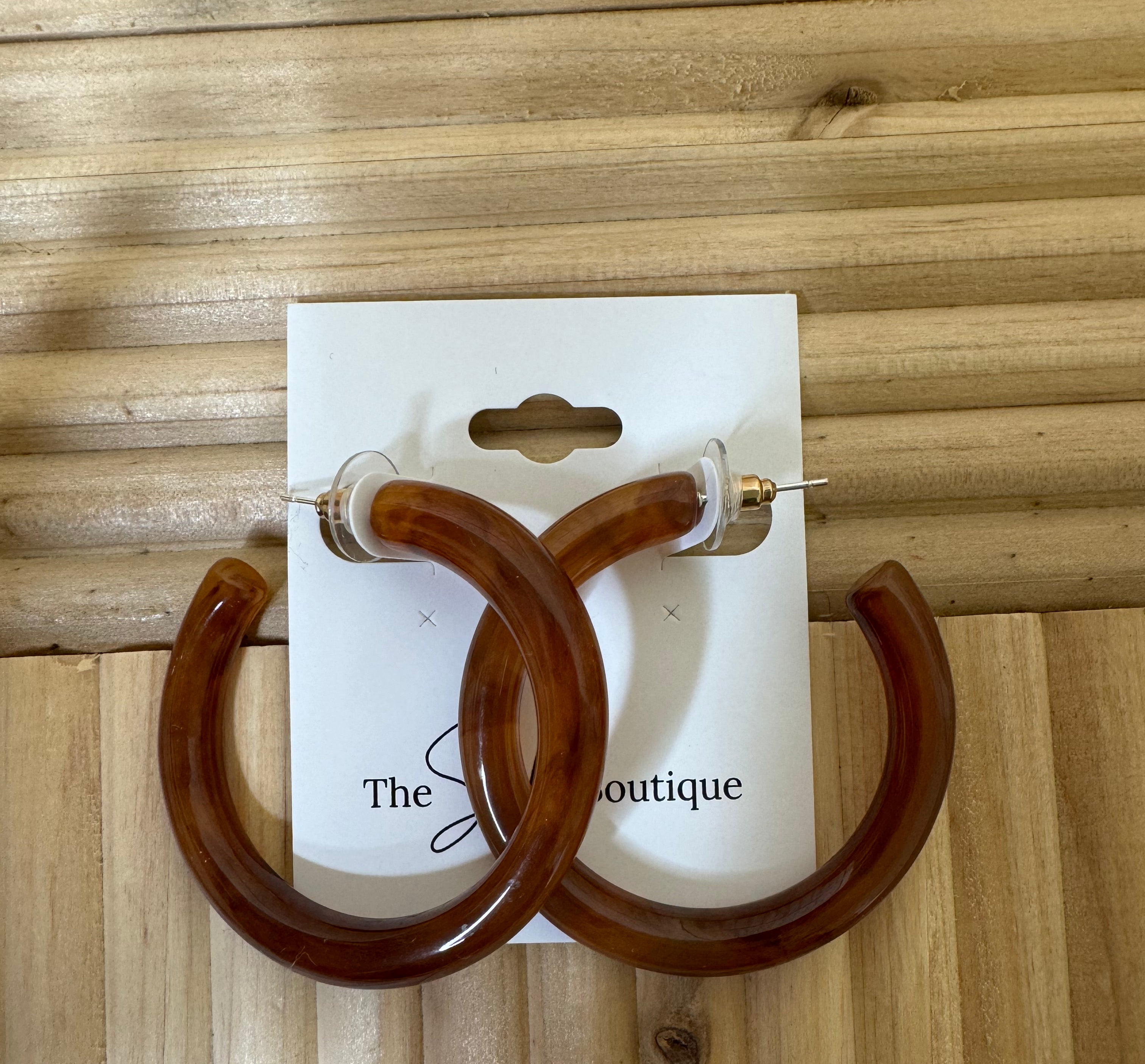 Tube Hoop Earrings-earrings-Fame-The Silo Boutique, Women's Fashion Boutique Located in Warren and Grand Forks North Dakota