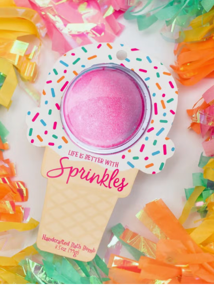 Sprinkles Ice Cream Bath Bomb-Bath Bombs-Cait + Co-The Silo Boutique, Women's Fashion Boutique Located in Warren and Grand Forks North Dakota