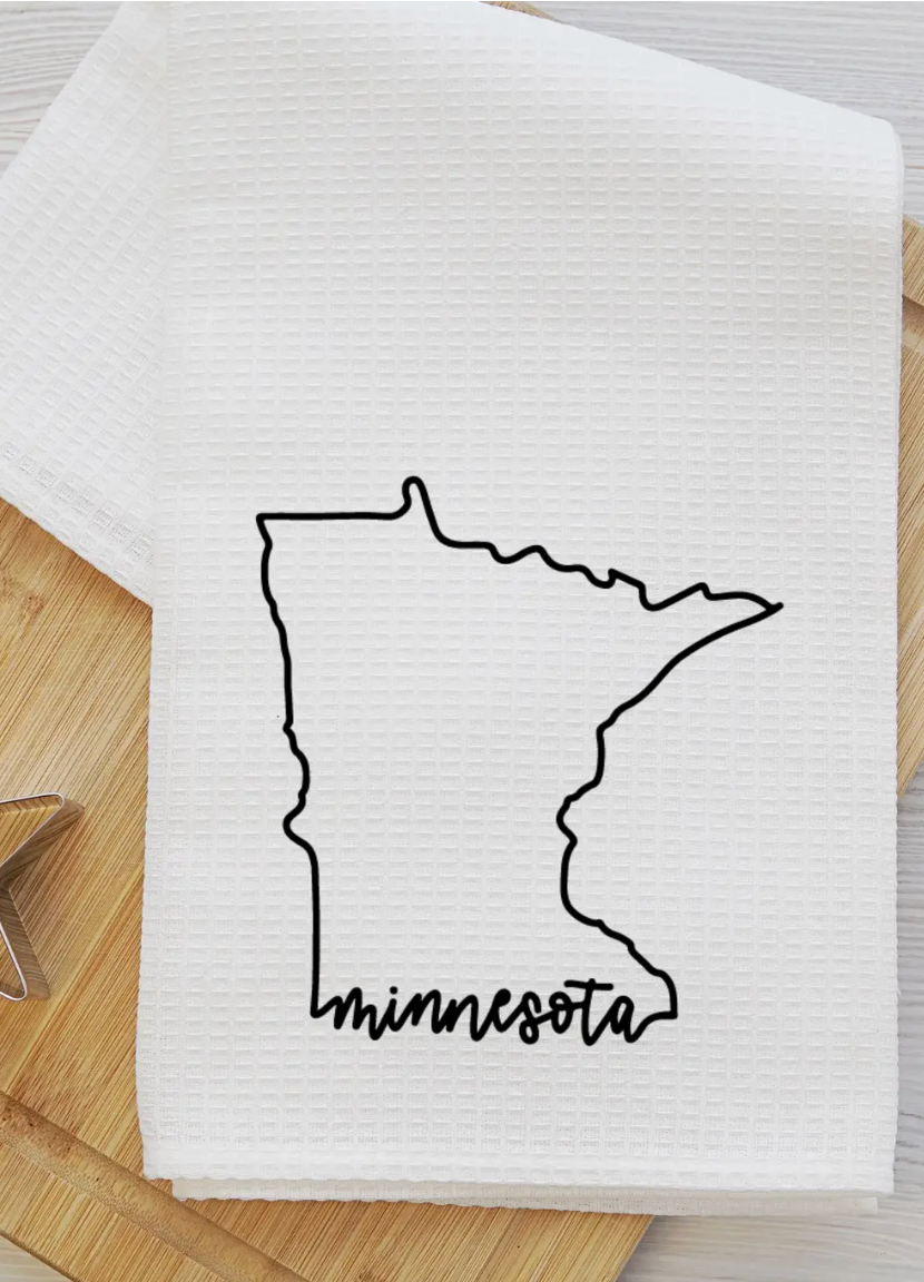 Minnesota Waffle Dish Tea Towel-Tea Towels-Daisy May Designs-The Silo Boutique, Women's Fashion Boutique Located in Warren and Grand Forks North Dakota