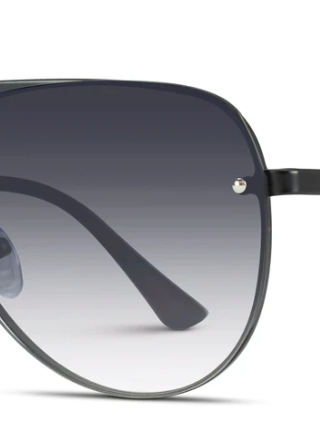 WMP Gradient Black Aviator Sunglasses-Sunglasses-wmp-The Silo Boutique, Women's Fashion Boutique Located in Warren and Grand Forks North Dakota