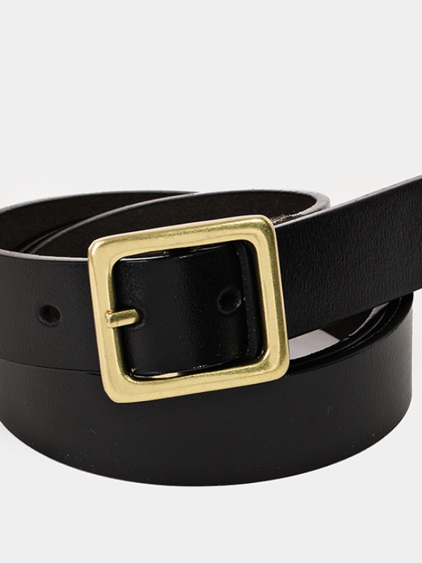 Black Brushed Gold Metal Belt-Belts-Fame-The Silo Boutique, Women's Fashion Boutique Located in Warren and Grand Forks North Dakota