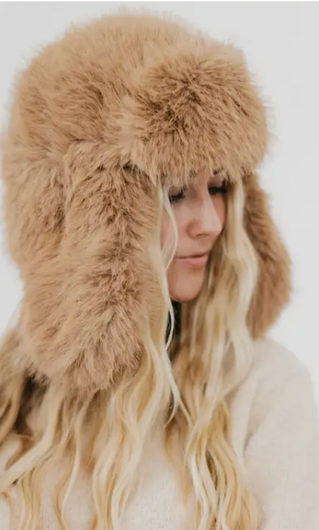 Pretty Simple Bomber Hat-Camel-Hats-pretty simple-The Silo Boutique, Women's Fashion Boutique Located in Warren and Grand Forks North Dakota