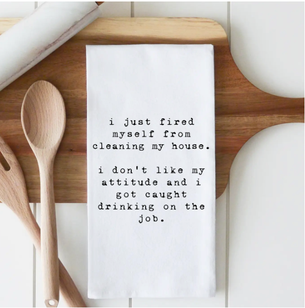 Cleaning Tea Towel-Tea Towels-Porter Lane-The Silo Boutique, Women's Fashion Boutique Located in Warren and Grand Forks North Dakota