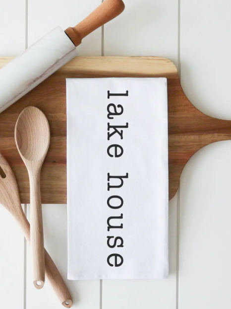 Lake House Tea Towel-Tea Towels-Porter Lane-The Silo Boutique, Women's Fashion Boutique Located in Warren and Grand Forks North Dakota