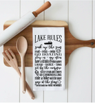 Lake Rules Tea Towel-Tea Towels-Porter Lane-The Silo Boutique, Women's Fashion Boutique Located in Warren and Grand Forks North Dakota