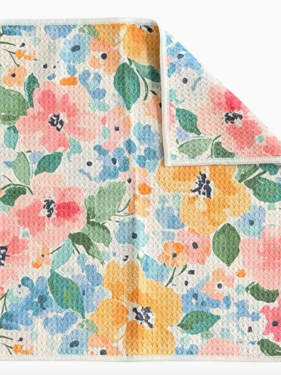 Crae Fresh Cut Florals Washcloth-Tea Towels-crae-The Silo Boutique, Women's Fashion Boutique Located in Warren and Grand Forks North Dakota