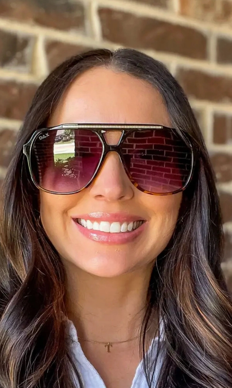 Dax Astrid Aviator Gradient Cheetah Sunglasses-Sunglasses-dax-The Silo Boutique, Women's Fashion Boutique Located in Warren and Grand Forks North Dakota