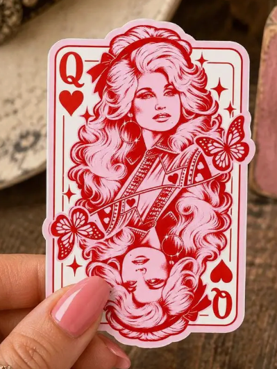 Dolly Queen of Hearts Sticker-fair-The Silo Boutique, Women's Fashion Boutique Located in Warren and Grand Forks North Dakota