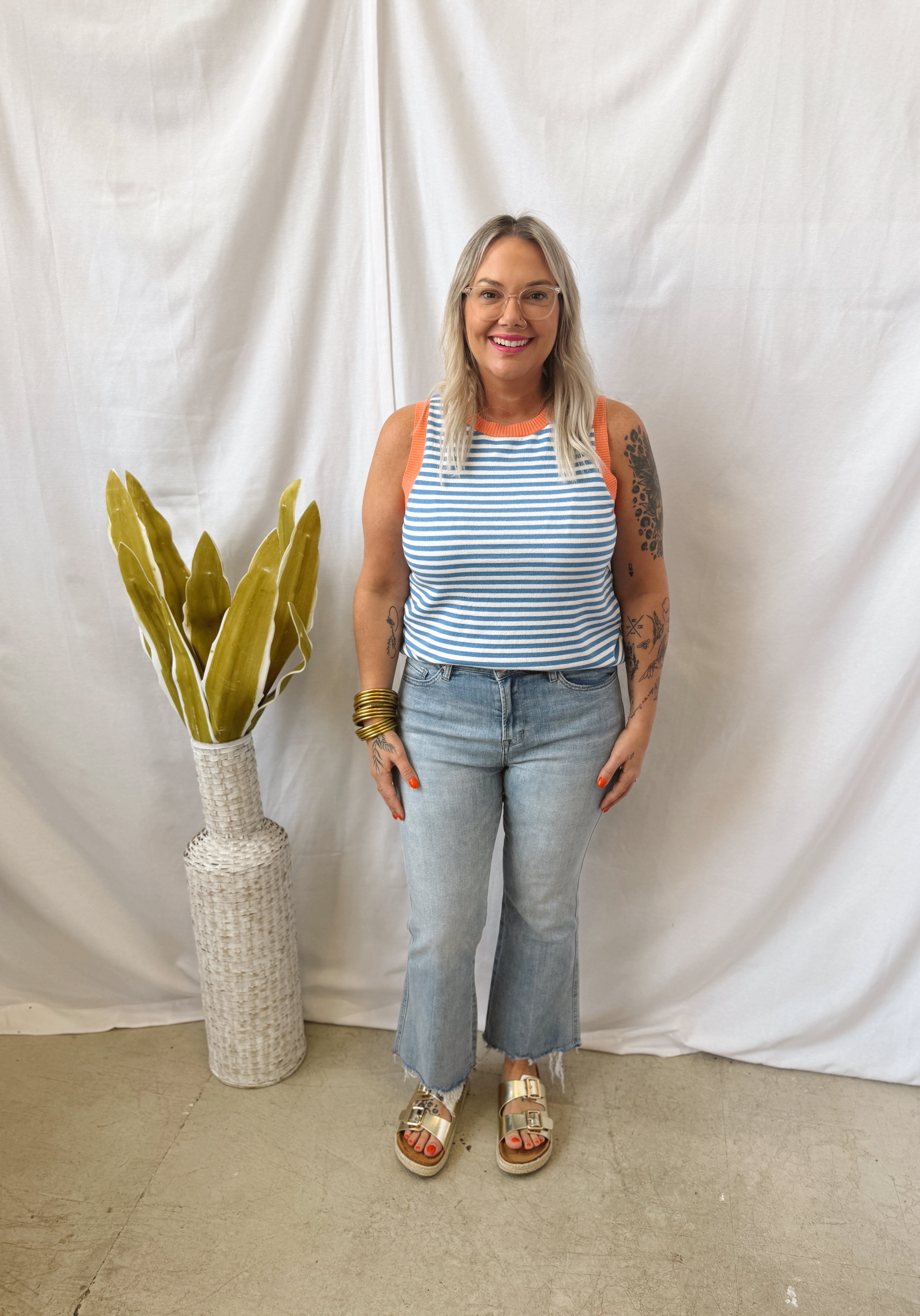 Mica Moscato Crop Flare Jeans-Final Sale-Jeans-mica-The Silo Boutique, Women's Fashion Boutique Located in Warren and Grand Forks North Dakota