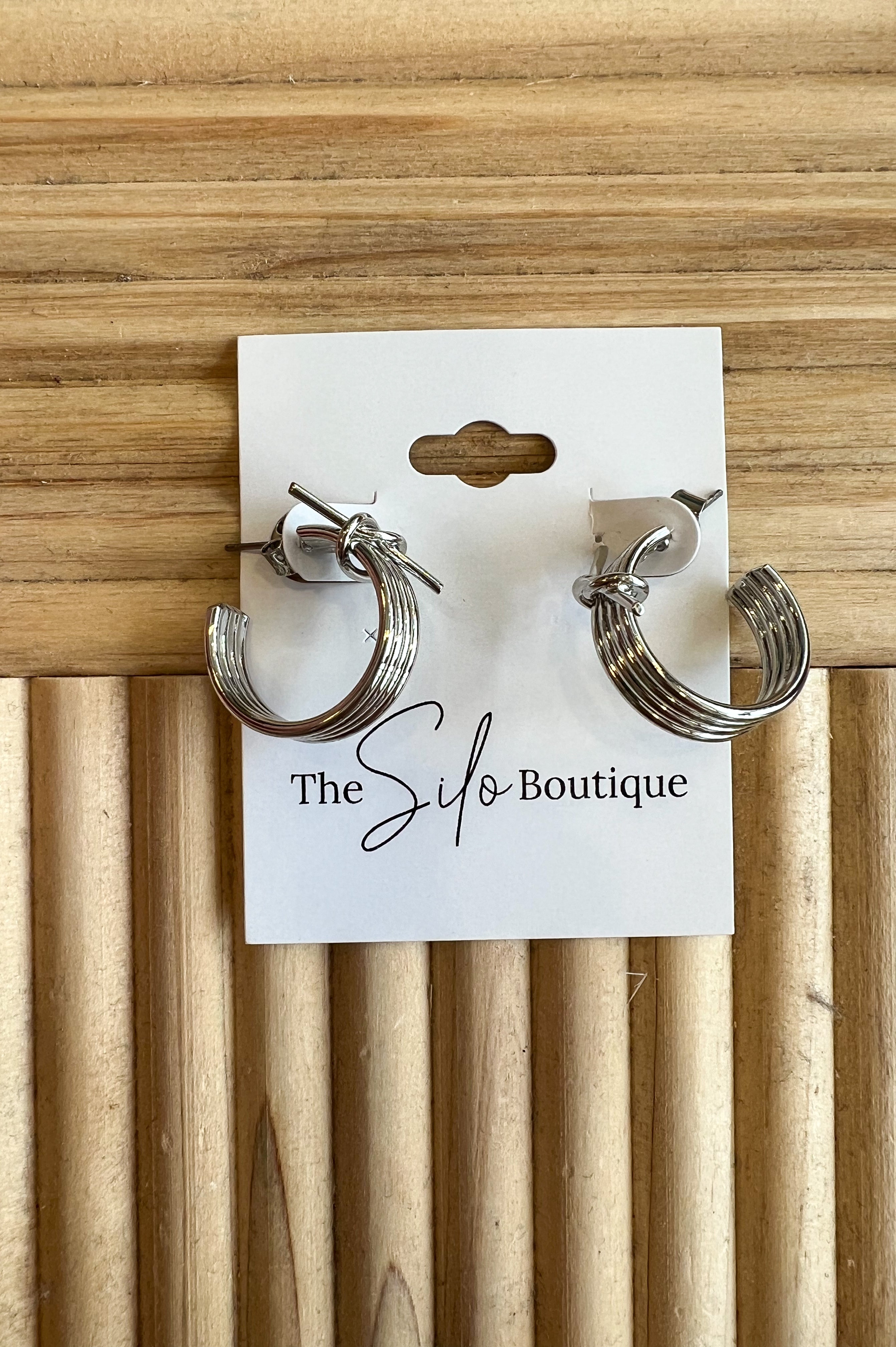 Fine Line Mini Hoop Earrings-Earrings-Fame-The Silo Boutique, Women's Fashion Boutique Located in Warren and Grand Forks North Dakota