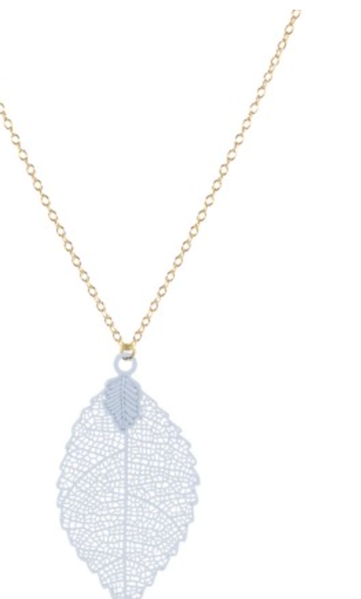 White Filigree Leaf Necklace-earrings-Accessorize Me, LLC-The Silo Boutique, Women's Fashion Boutique Located in Warren and Grand Forks North Dakota