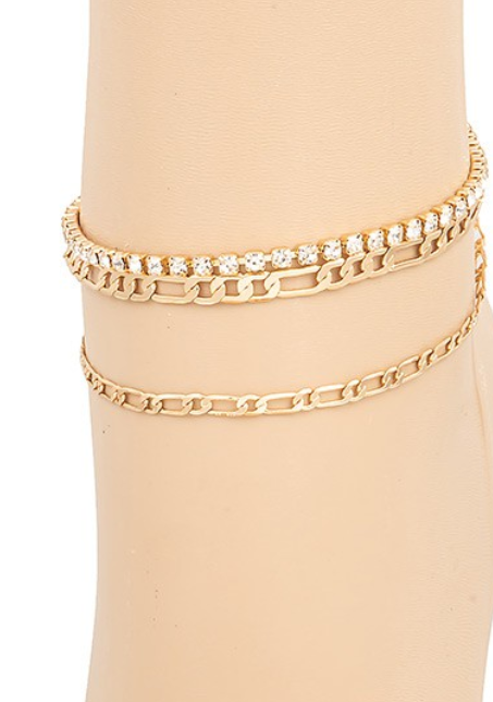 Gold Chain Anklet-Ankle Bracelets-Fame-The Silo Boutique, Women's Fashion Boutique Located in Warren and Grand Forks North Dakota