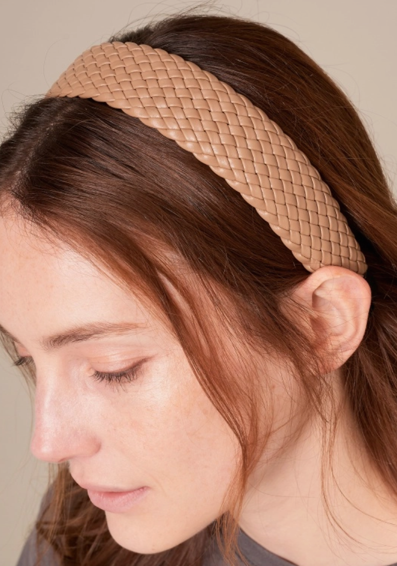 Ave Braided Leather Headband-Headbands-Fame-The Silo Boutique, Women's Fashion Boutique Located in Warren and Grand Forks North Dakota