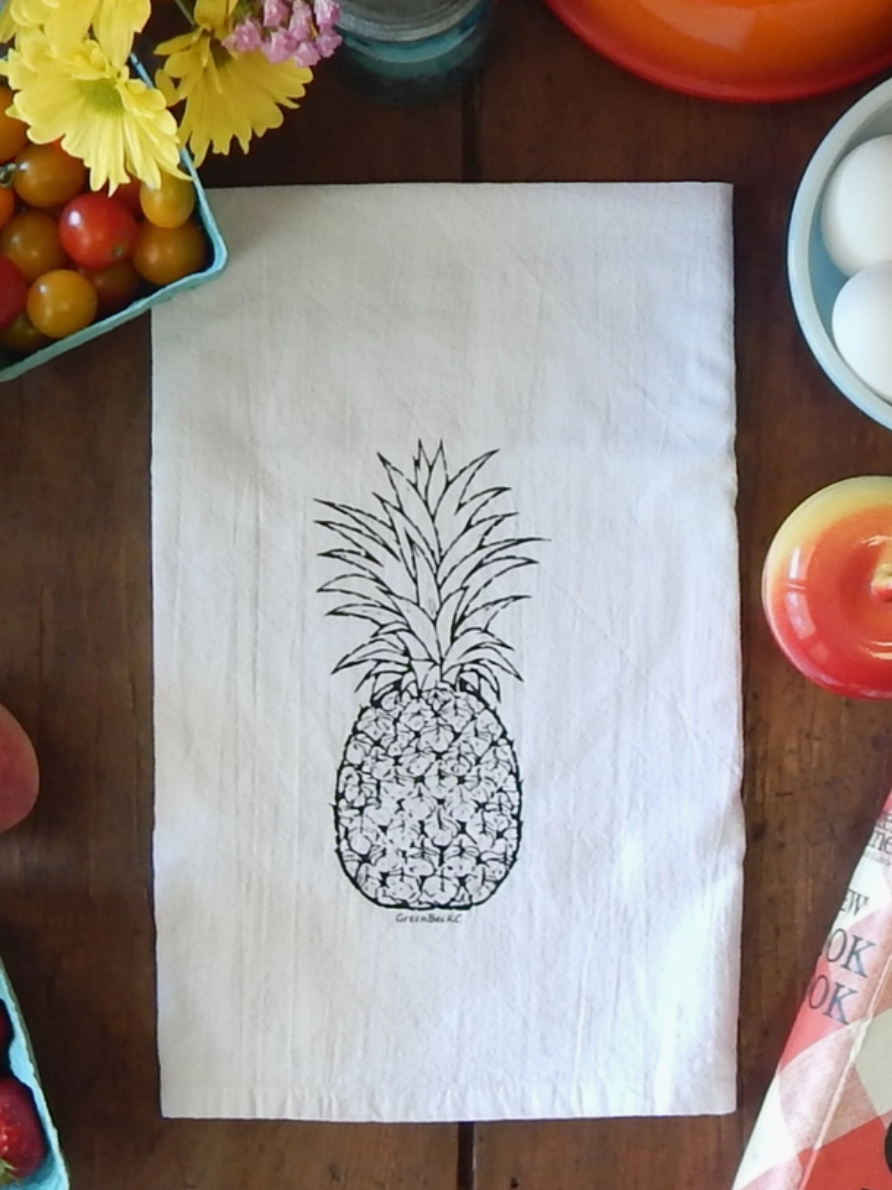 Pineapple Dish Towel-Final Sale-Tea Towels-Green Bee-The Silo Boutique, Women's Fashion Boutique Located in Warren and Grand Forks North Dakota