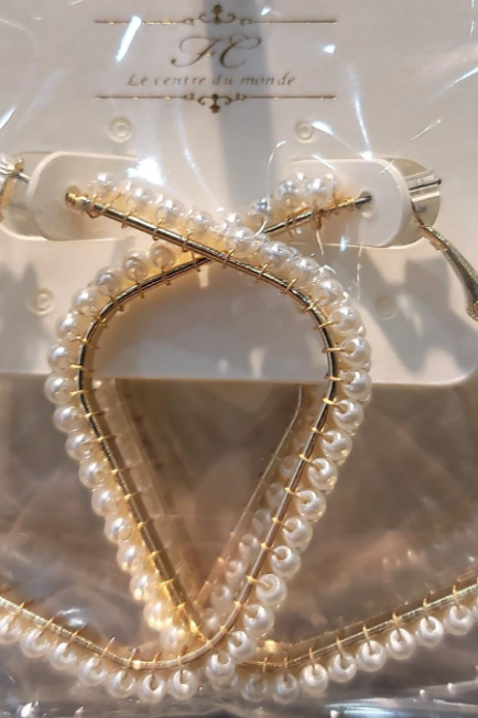 Pearl Textured Square Earrings-earrings-illord-The Silo Boutique, Women's Fashion Boutique Located in Warren and Grand Forks North Dakota