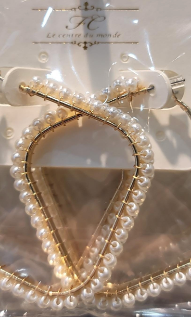 Pearl Textured Square Earrings-earrings-illord-The Silo Boutique, Women's Fashion Boutique Located in Warren and Grand Forks North Dakota