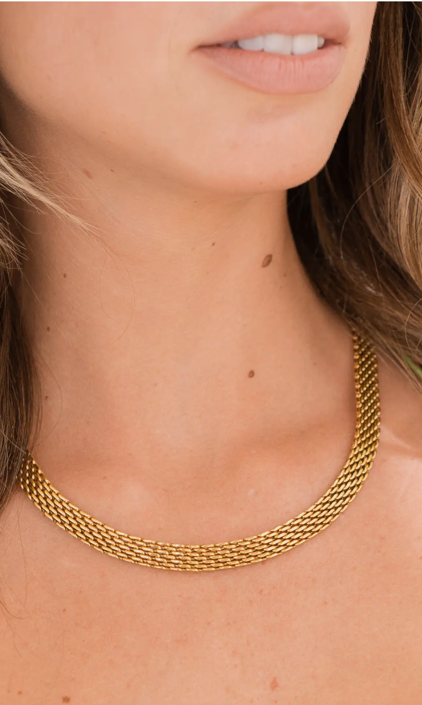 Brenda Grands Braided Necklace-Necklaces-brenda grands-The Silo Boutique, Women's Fashion Boutique Located in Warren and Grand Forks North Dakota